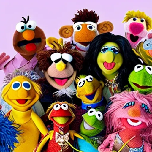 Prompt: a muppet in a coma, surrounded by family and friends