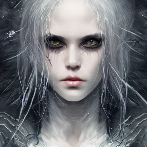 Image similar to kerli koiv the craft, darkwave, darksynth character portrait, sharp, digital matte painting, art by luis royo, greg rutkowski, wlop, dramatic lighting, trending on artstation