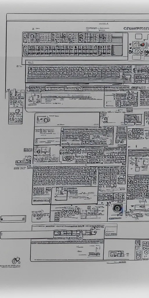 Image similar to synthesizer designed by commodore computers, detailed drawing