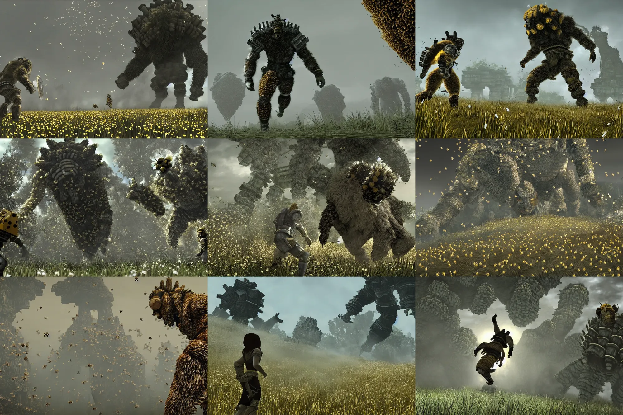 shadow of the colossus, Stable Diffusion