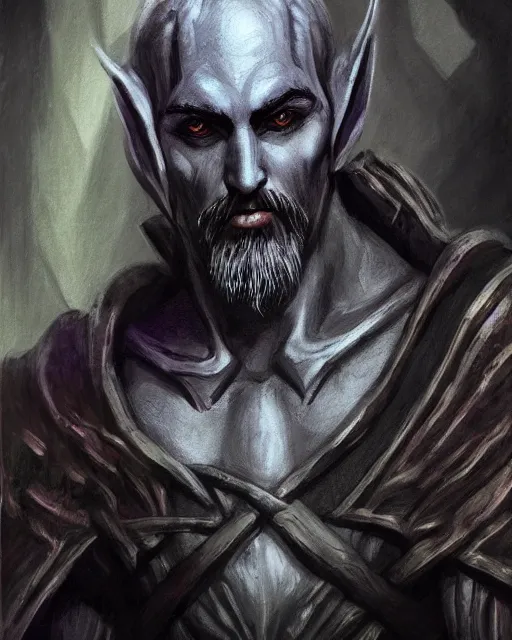 Prompt: portrait of xenvas xerulas, a dark drow elf blackguard / sorcerer, photorealistic portrait, character art, character portrait art, hd, face portrait, high detail, by wayne reynolds, by steve prescott, by alex ross, realistic portrait, by annie leibovitz, medium shot