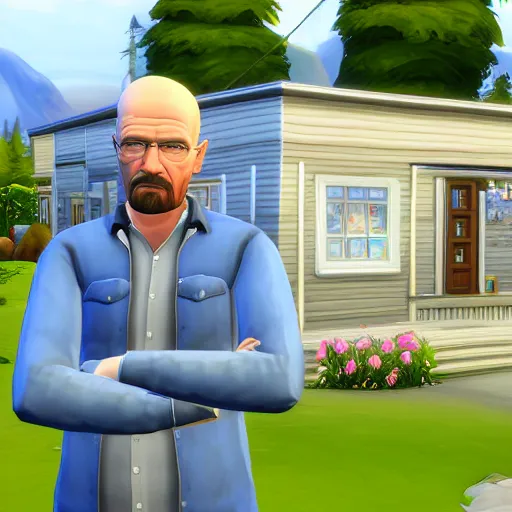 Image similar to walter white in the sims 4