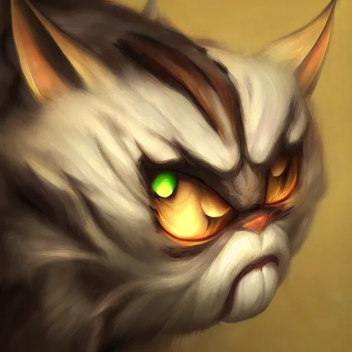 Prompt: clean oil painting of rengar by ina wong