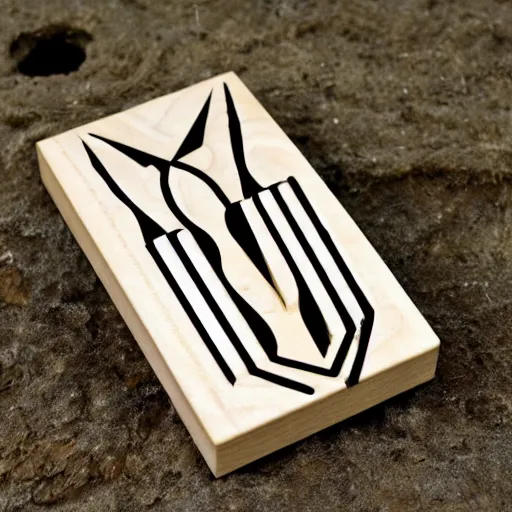 Image similar to kalimba wooden logo black and white