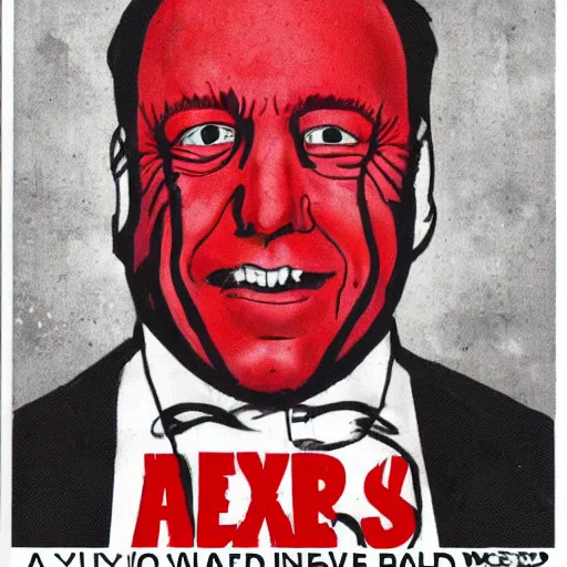 Prompt: alex jones red in the face screaming in jail forever