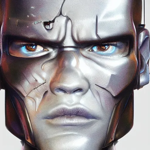 Prompt: terminator, man, pixar - cute - fine - face, pretty face, realistic shaded perfect face, fine details by stanley artgerm lau, wlop, rossdraws, james jean, andrei riabovitchev, marc simonetti, and sakimichan, trending on artstation