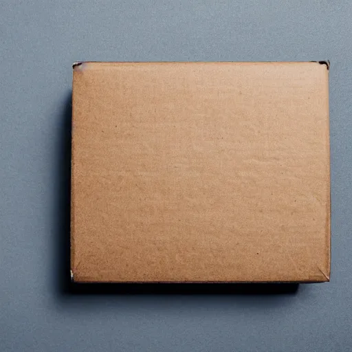 Prompt: a piece of cardboard on a gray background