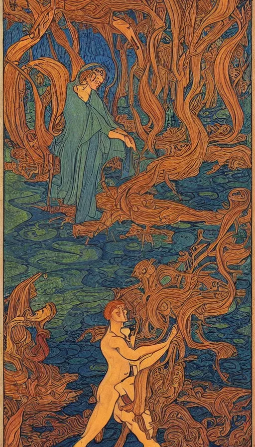 Image similar to rage, by ivan bilibin,