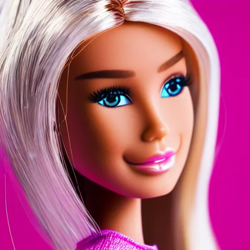 Prompt: barbie doll zoolander, depth of field, product shot, bokeh, dynamic lighting