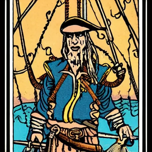 Image similar to tarot card of a pirate