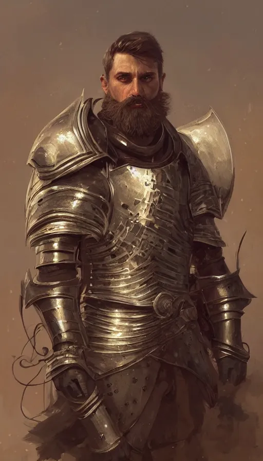 Image similar to Portrait of a knight with a large moustache, male, detailed face, fantasy, highly detailed, cinematic lighting, digital art painting by greg rutkowski