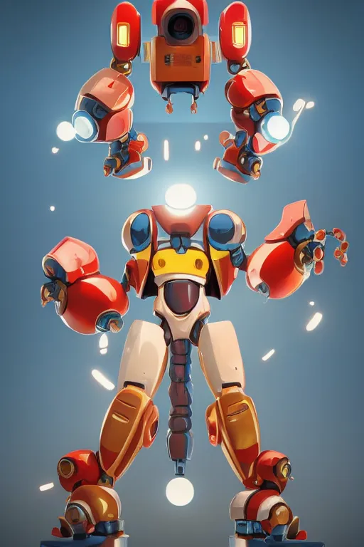 Image similar to metabots medabots medarotto medarot robot minimalist comics, behance hd by jesper ejsing, by rhads, makoto shinkai and lois van baarle, ilya kuvshinov, rossdraws global illumination ray tracing hdr radiating a glowing aura