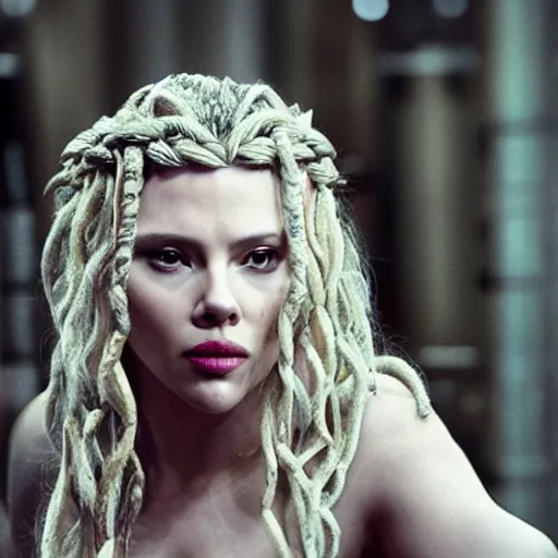 Image similar to scarlett johanson as medusa