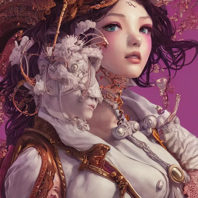 Image similar to the portrait of neutral good colorful female cleric bard as absurdly beautiful, gorgeous, elegant, young gravure idol, an ultrafine hyperdetailed illustration by kim jung gi, irakli nadar, intricate linework, sharp focus, bright colors, octopath traveler, final fantasy, unreal engine 5 highly rendered, global illumination, radiant light, detailed and intricate environment