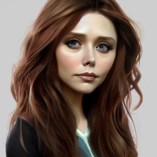 elizabeth olsen caricature art, cgsociety contest | Stable Diffusion ...