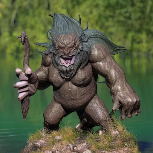 Image similar to Mustakrakish the lake troll
