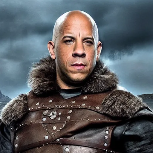 Image similar to vin diesel as a viking