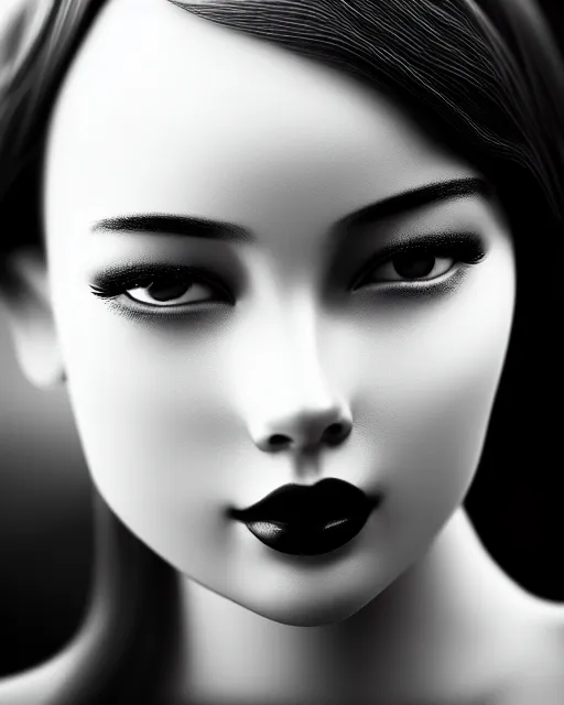 Image similar to black and white dreamy young beautiful female artificial intelligence, cinematic, rim light, bokeh, photo - realistic, elegant, high detail, 8 k, masterpiece, photo taken in 1 9 3 0