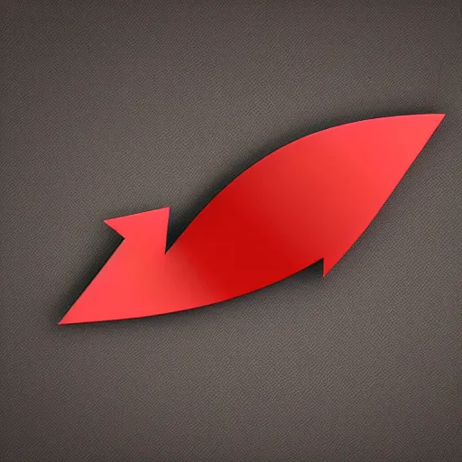 Prompt: curved red arrow, clip art