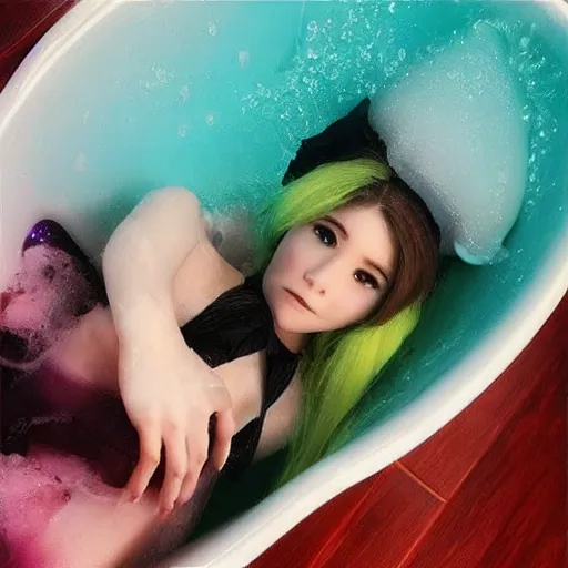 Image similar to “ belle delphine ’ s gamer girl bath water, sold on a windows 9 5 website ”