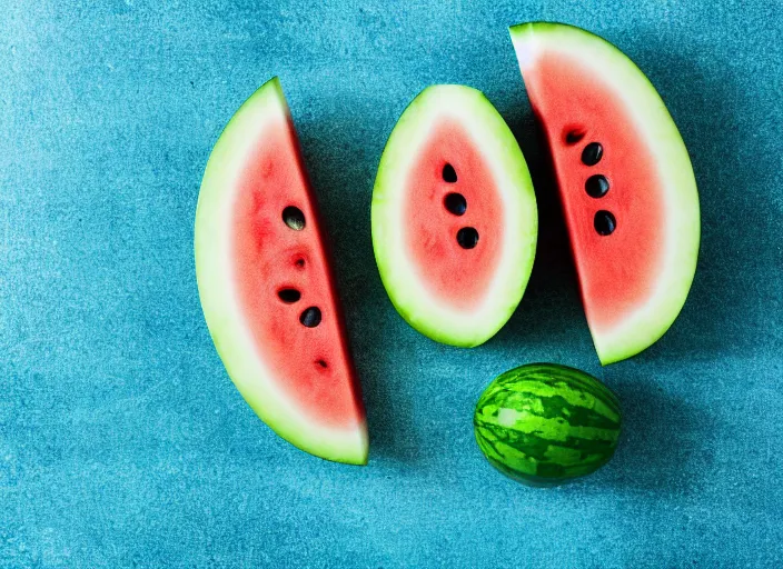 Prompt: photo still of a watermelon with human teeth, 8 k, studio lighting bright ambient lighting key light, 8 5 mm f 1. 8