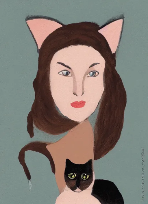 Image similar to Woman with cat in her hair