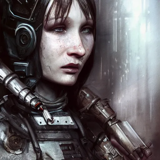 Prompt: emily browning portrait, dystopia core, apocalyptic, armor, warrior, dramatic, sharp focus, fiction, neon, fantasy, hyper detailed, digital art, trending in artstation, cinematic lighting, studio quality, smooth render, unreal engine 5 rendered, octane rendered, art style and nixeu and wlop and krenz cushart