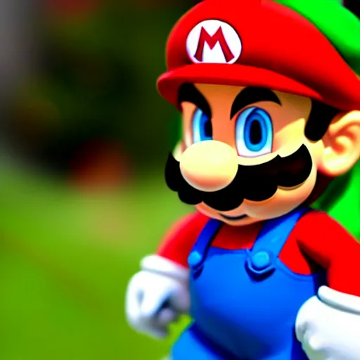 Image similar to super mario as link, highly detailed, extremely high quality, hd, 4 k, 8 k, canon 3 0 0 mm, professional photographer, 4 0 mp, lifelike, top - rated, award winning, realistic, detailed lighting, detailed shadows, sharp, no blur, edited, corrected, trending