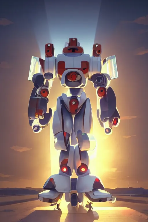 Image similar to metabots medabots medarotto medarot robot minimalist comics, behance hd by jesper ejsing, by rhads, makoto shinkai and lois van baarle, ilya kuvshinov, rossdraws global illumination ray tracing hdr radiating a glowing aura