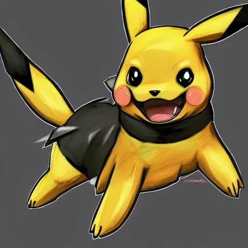 Prompt: A hybrid of pikachu and a blond terrier anime art, pokemon, digital art, detailed, award winning