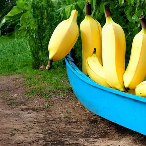 Image similar to friendly ripe smiling banana in a boat