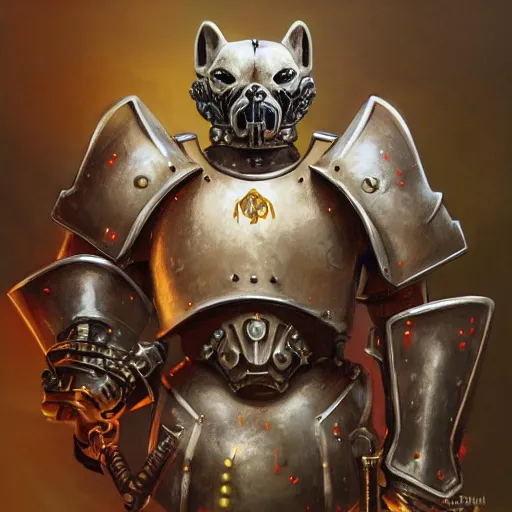 Prompt: wearing warhammer 4 0 k skullknight armor, anthropomorphic shiba inu, shiba inu face, stuning 3 d render, masterpiece, glowing aura, by donato giancola and greg rutkowski and wayne barlow and zdzisław beksinski, realistic face