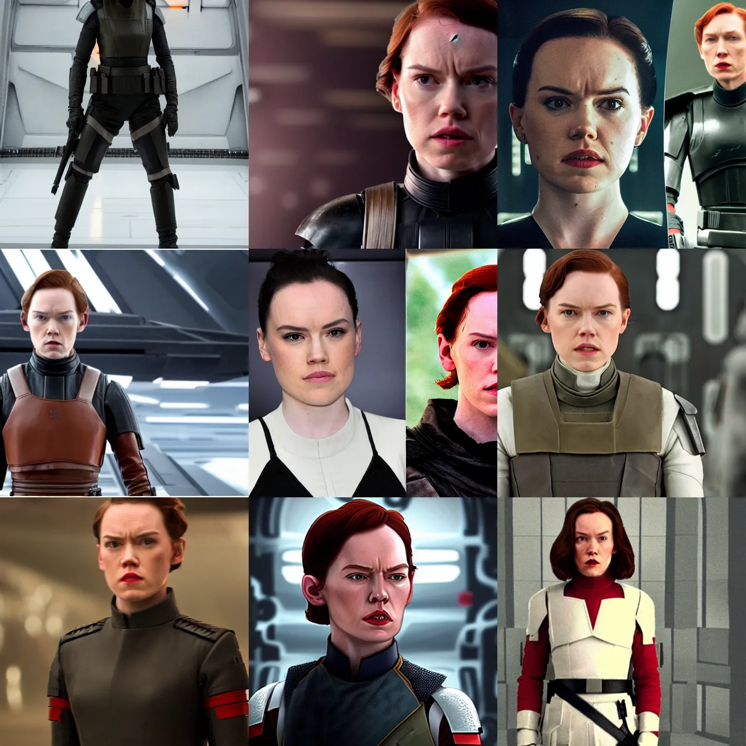 Prompt: Daisy Ridley as General Hux