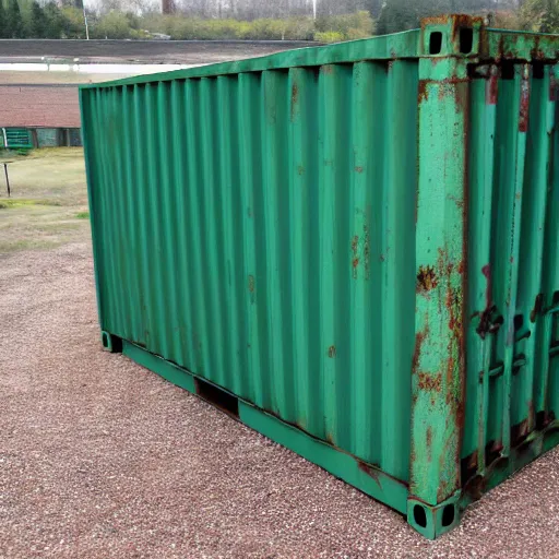 Image similar to rusty green shipping container,