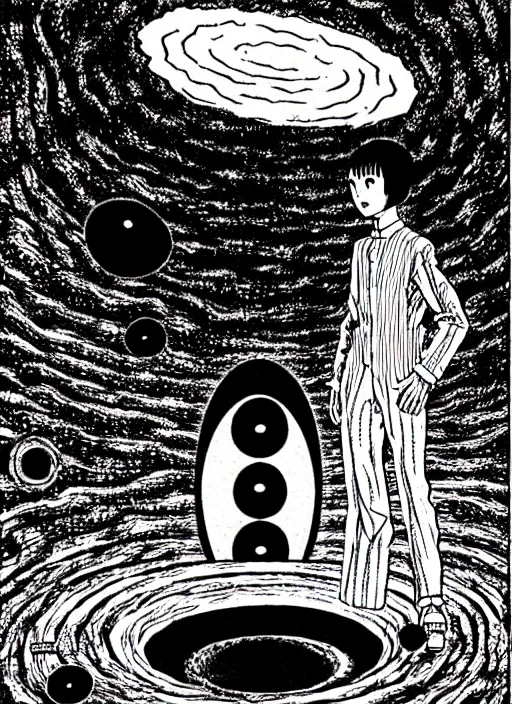 Image similar to what's inside a black hole, junji ito