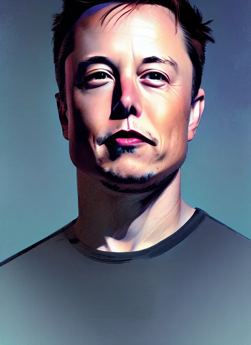 Image similar to ( ( ( portrait of elon musk ) ) ) by charlie bowater, spacex, mars mission,