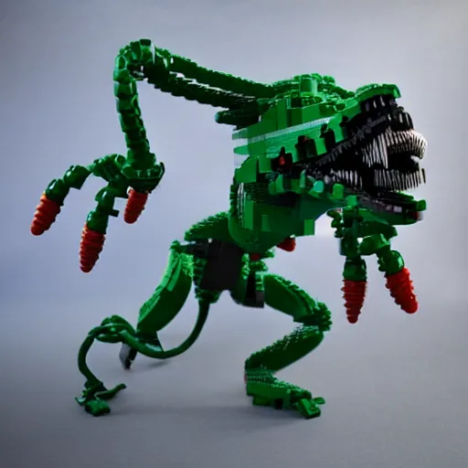 Prompt: lego xenomorph