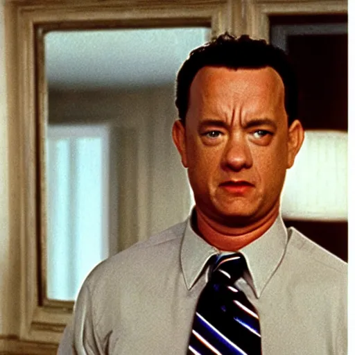 Prompt: tom hanks in america psycho