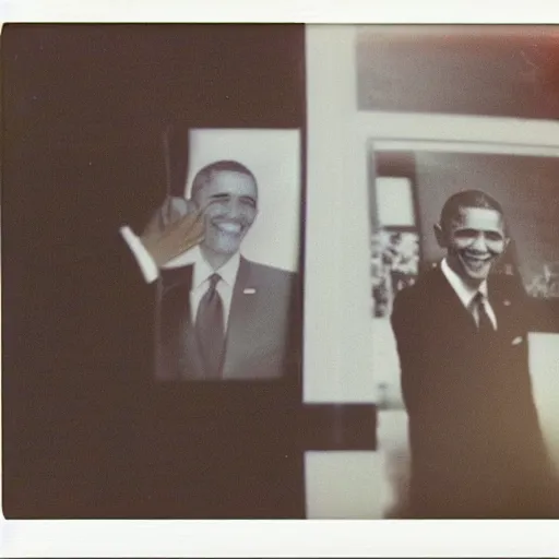 Image similar to Polaroid picture of Barack Obama