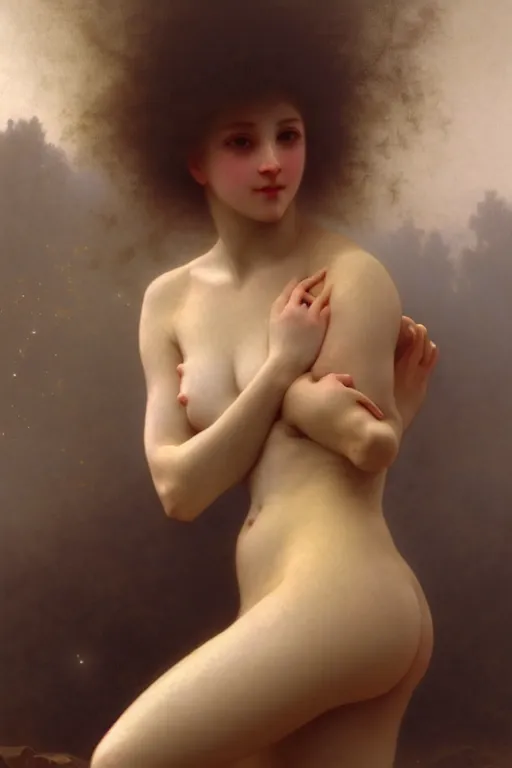 Prompt: The final outcome, illustration, sexy, chaotic, god, mist, background beyond imagination, volumetric lighting, soft lighting, soft details, painting oil on canvas by William-Adolphe Bouguereau and Edmund Blair Leighton, octane render, HDR, trending on artstation, 4k, 8k, HD