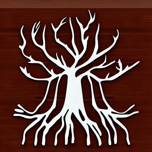 Image similar to segmented laser tree template, template for laser cutting, all parts, side part, bottom part, 3DOak.svg