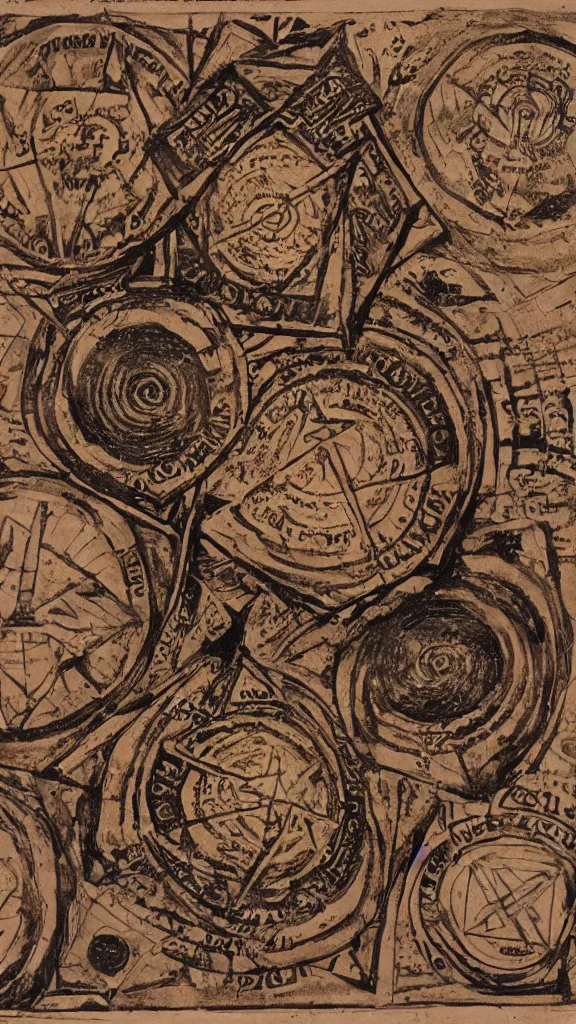 Prompt: sigillum dei, wax discs, by john dee circa 1 5 8 2