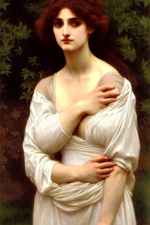 Image similar to lady dimitrescu painting by rossetti bouguereau, detailed art, artstation