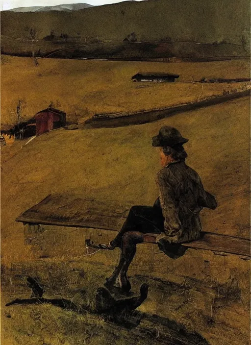 Prompt: Bogotá by Andrew Wyeth