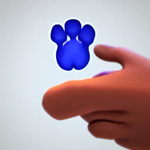 Image similar to ios middle finger emoji 3 d rendered