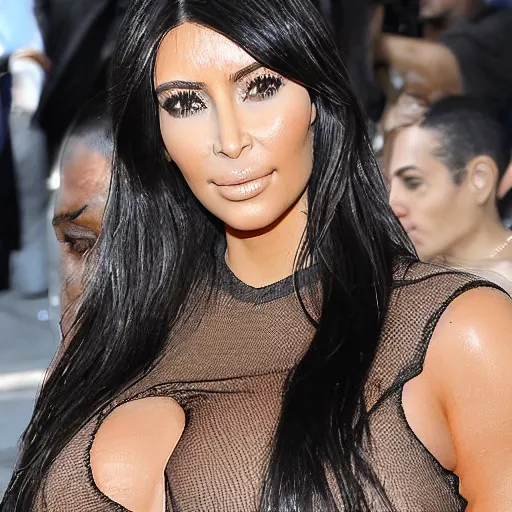 Image similar to stoned Kim Kardashian