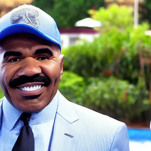 Image similar to steve harvey drinking blue coke