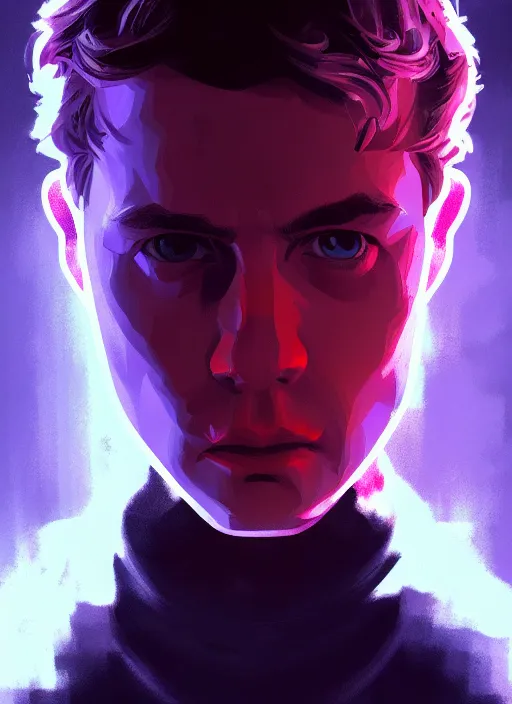 Image similar to a portrait of anakin skywalker with darkside corruption, cyberpunk, grim - lighting, high - contrast, intricate, elegant, highly detailed, digital painting, artstation, concept art, smooth, sharp focus, illustration