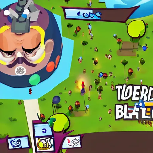 Image similar to bird view of walter white as a tower in bloons td 6