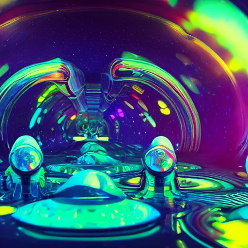 Prompt: psychedelic liquids space people, colorful, cinematic, by wlop, super detailed, unreal engine 5, octane render, vfx, houdini, 8 k, super realistic